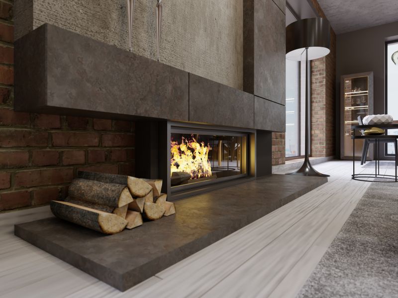 Elegant Brick Fireplace